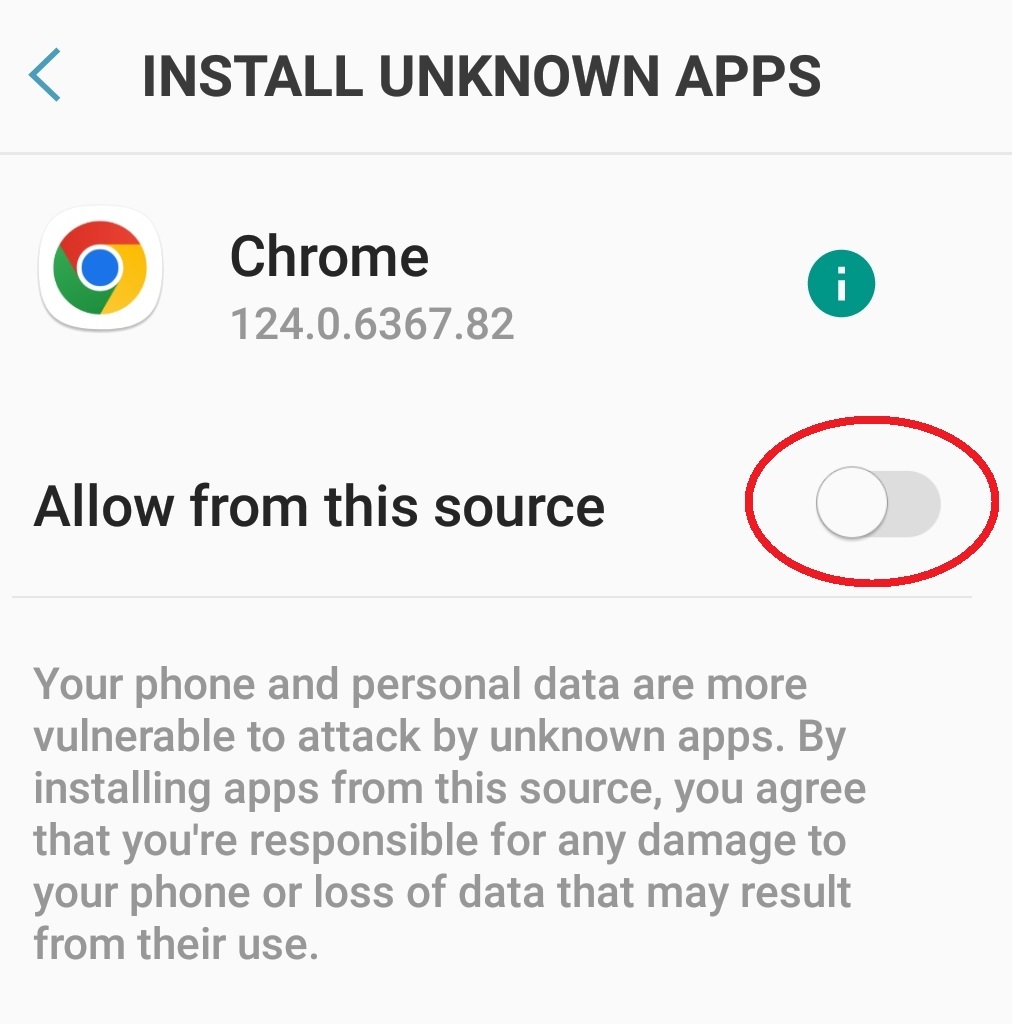 Install unknown apps